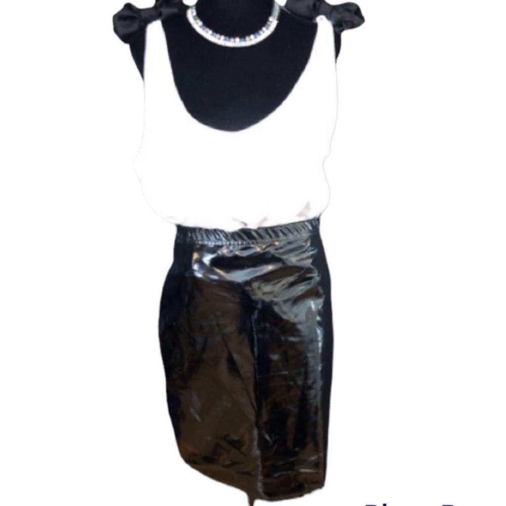 PRETTYLITTLETHING black shiny skirt size 8